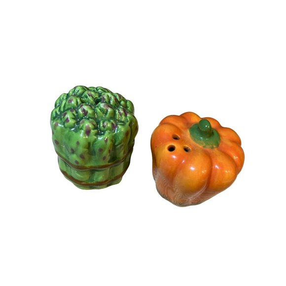 Asparagus Pepper/Pumpkin Salt Pepper SMALL Shaker Set - Picture 2 of 8